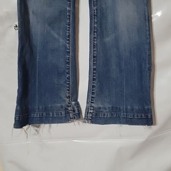 Citizens Of Humanity FAYE #003 Flared Jeans Size 29 Distressed Hem Medium Wash - Picture 4 of 12